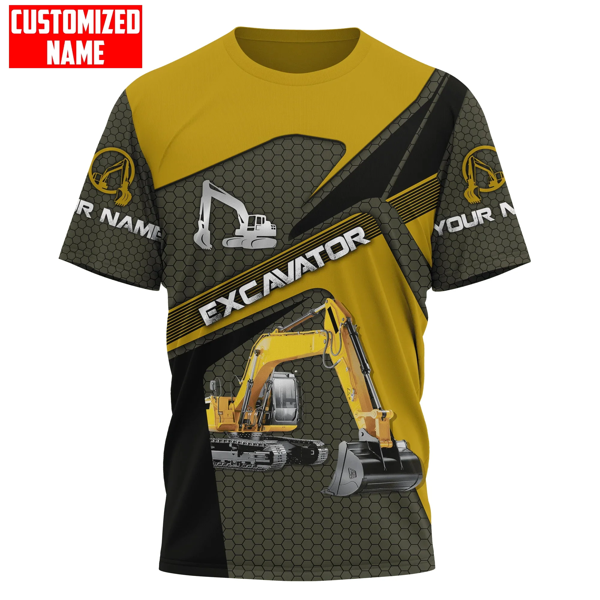 Heavy Equipment Names - Personalized Name Excavator Heavy Equipment 3D