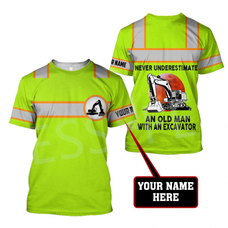 1 Piece Custom Your Picture Te - Heavy Equipment Names recension och pris