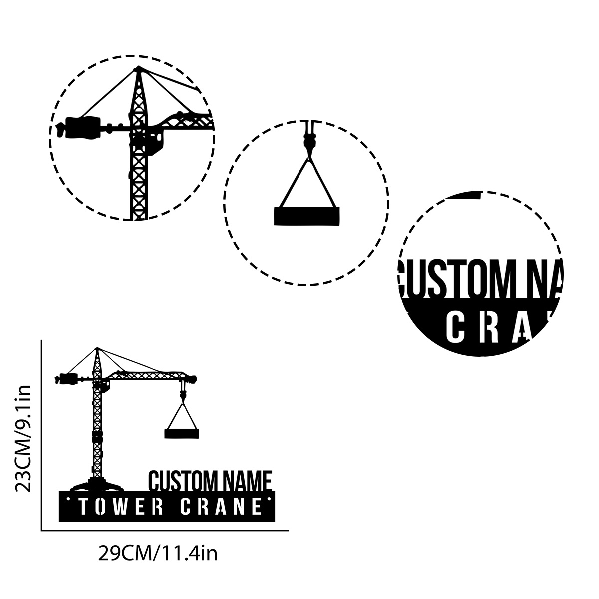 Custom Tower Crane Desk Name P - Heavy Equipment Names recension och pris