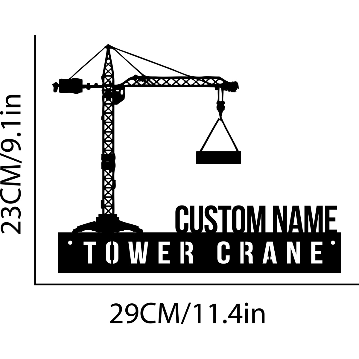 Custom Tower Crane Desk Name P - Heavy Equipment Names recension och pris
