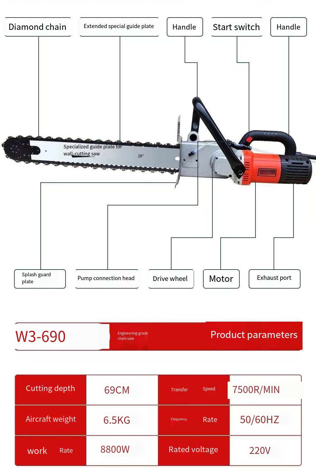 W3-690 New Technology Wet Tile - Brick Cutting Saw recension och pris