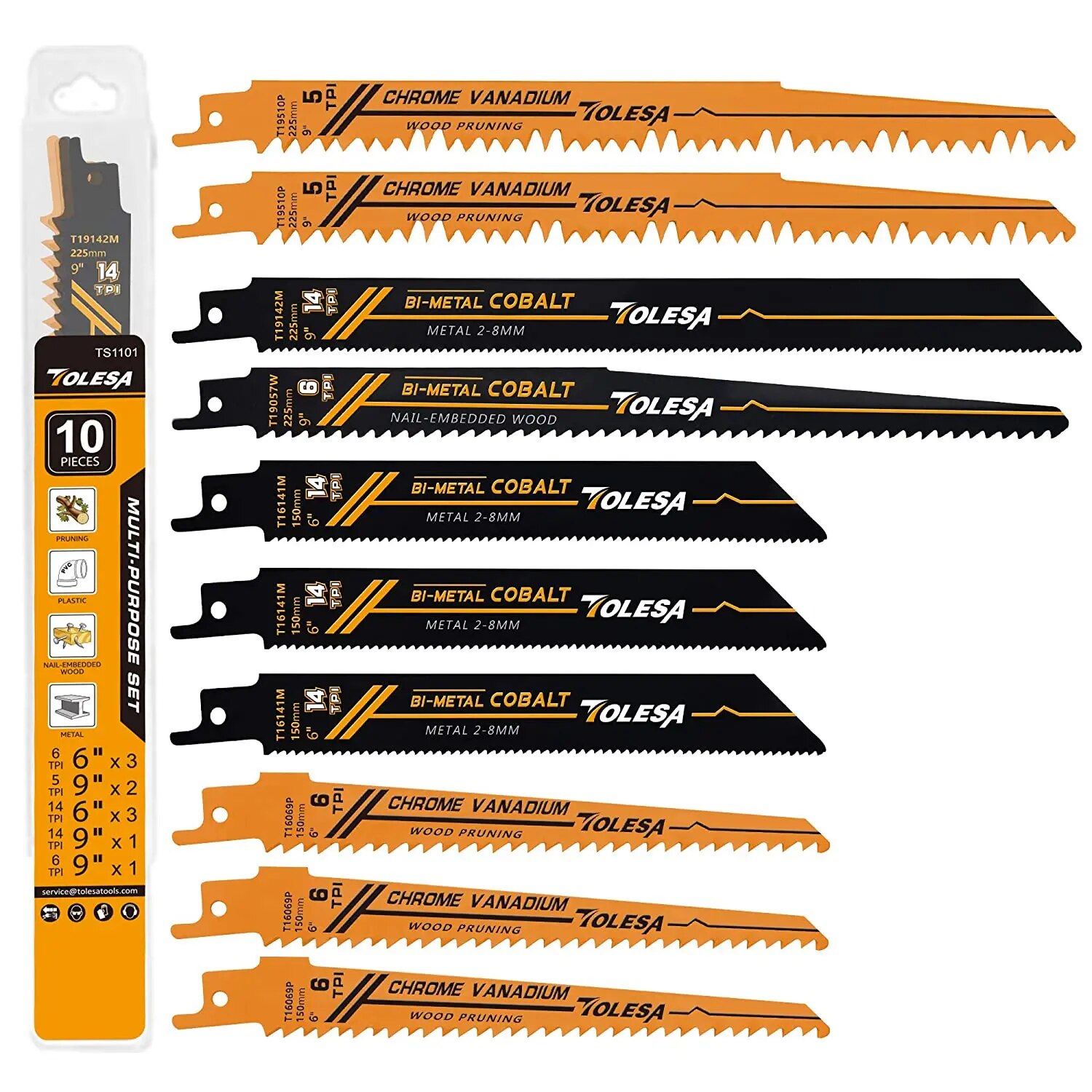 TOLESA 10PCS Reciprocating Bi- - Brick Cutting Saw recension och pris