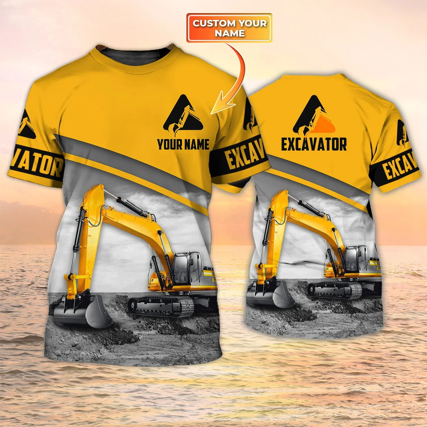 Newest Summer Fashion Men's T- - Heavy Equipment Names recension och pris